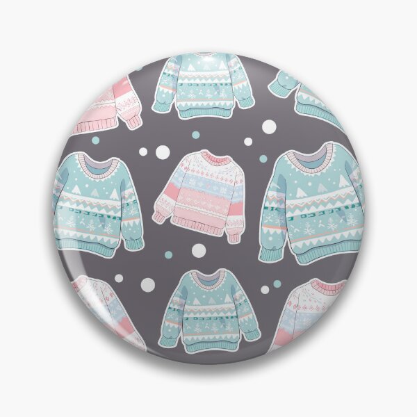 Item preview, Winter pink and blue sweatshirt pattern designed and sold by Topmel.