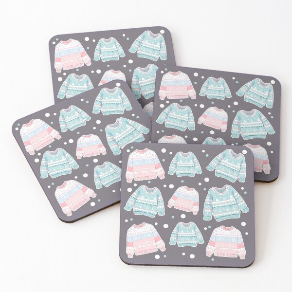 Item preview, Winter pink and blue sweatshirt pattern designed and sold by Topmel.