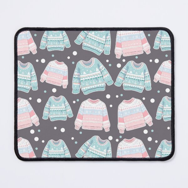 Item preview, Winter pink and blue sweatshirt pattern designed and sold by Topmel.