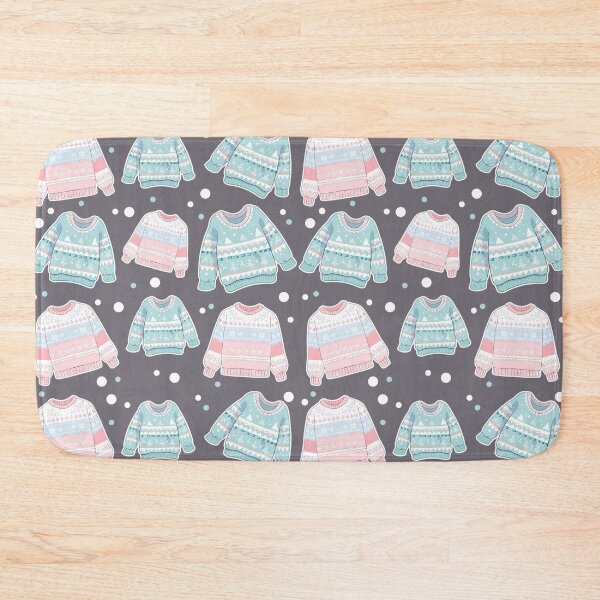 Item preview, Winter pink and blue sweatshirt pattern designed and sold by Topmel.