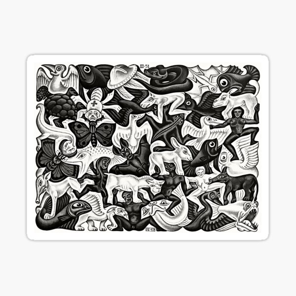 Item preview, Maurits Escher, Filled Plane I, Art Reproduction Print, Maurits Cornelis Escher Graphic Poster designed and sold by Artistic Gift Print.