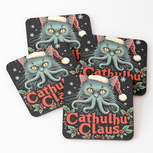 Item preview, Cathulhu Claus Funny Christmas Horror Holiday Cat Cthulhu designed and sold by SpookshowDesign.