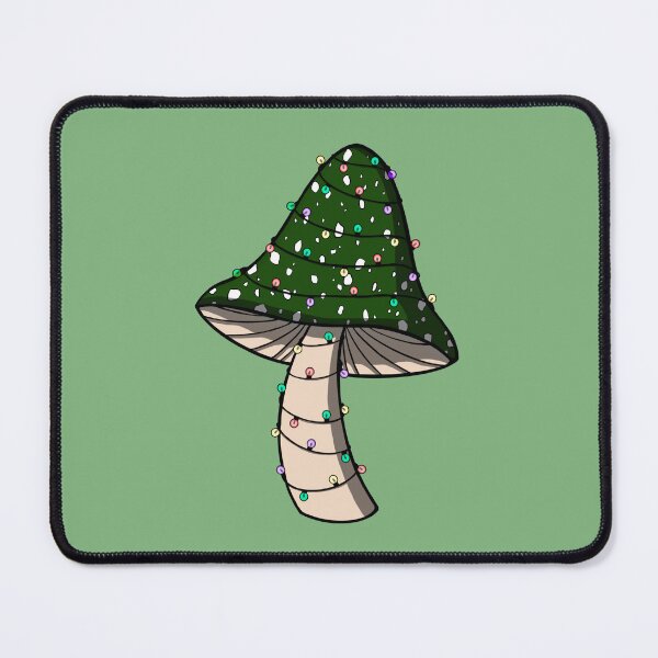 Item preview, Strung Out Christmas Shroom in green designed and sold by crumblyneurodiv.