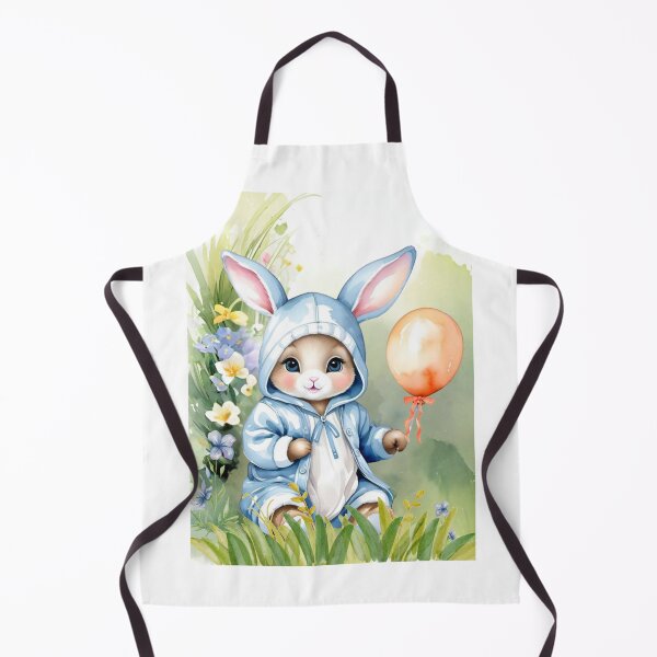 Item preview, The Baby J Collection - bunny in blue, orange balloon designed and sold by LIJHauteDesign.
