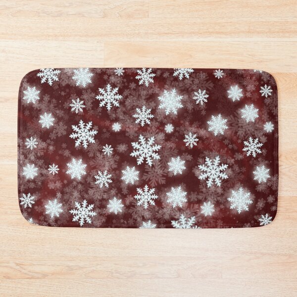Item preview, White Snowflakes - Red (background) Holiday Magic :) designed and sold by Myriel-Myriel.