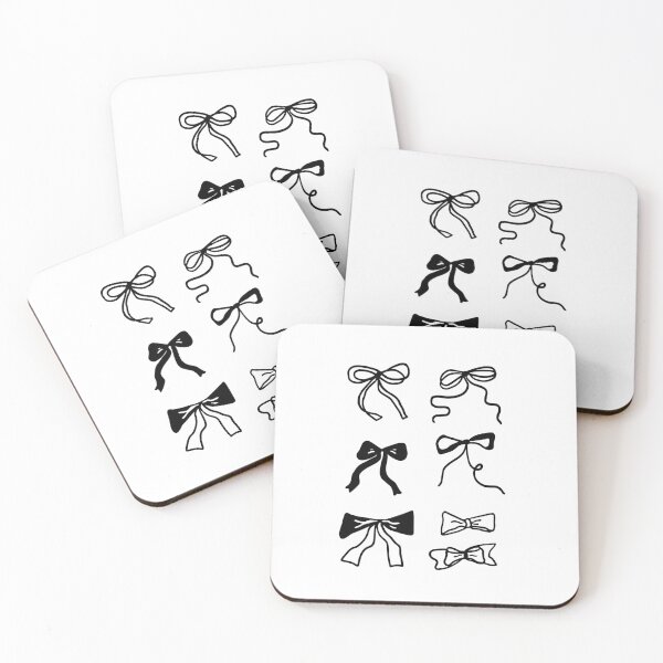 Item preview, Cute Bows Collection: Black and White Line Art designed and sold by RM-Journey.