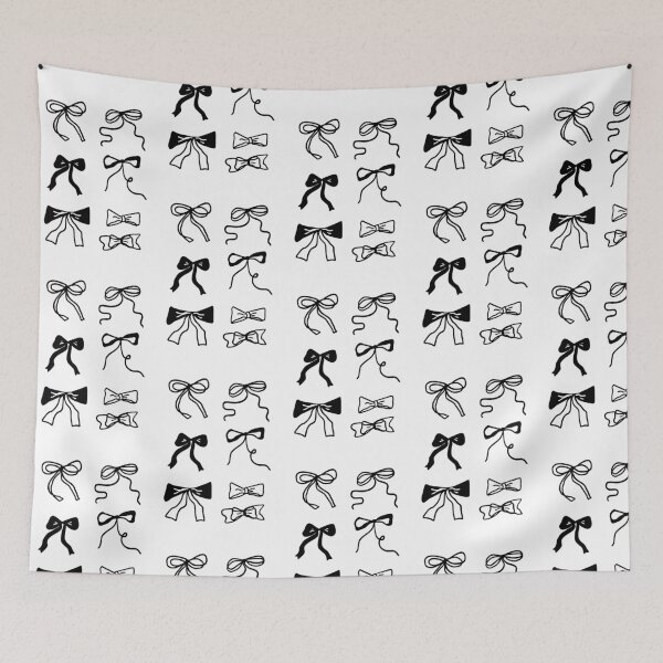 Item preview, Cute Bows Collection: Black and White Line Art designed and sold by RM-Journey.