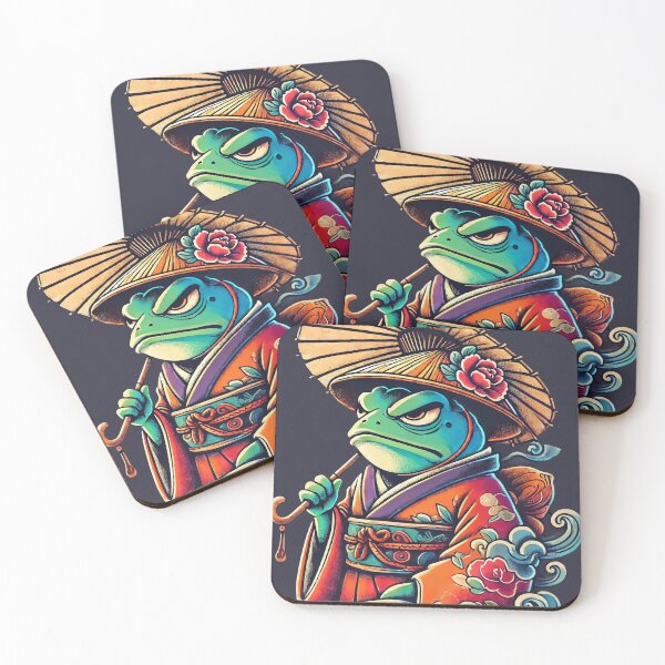 Item preview, Japanese Frog in Kimono - Samurai Spirit Frog designed and sold by Victor Shadehorn.