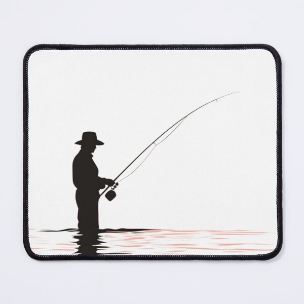 Item preview, A silhouette of a fisherman designed and sold by JOTAMIKE.