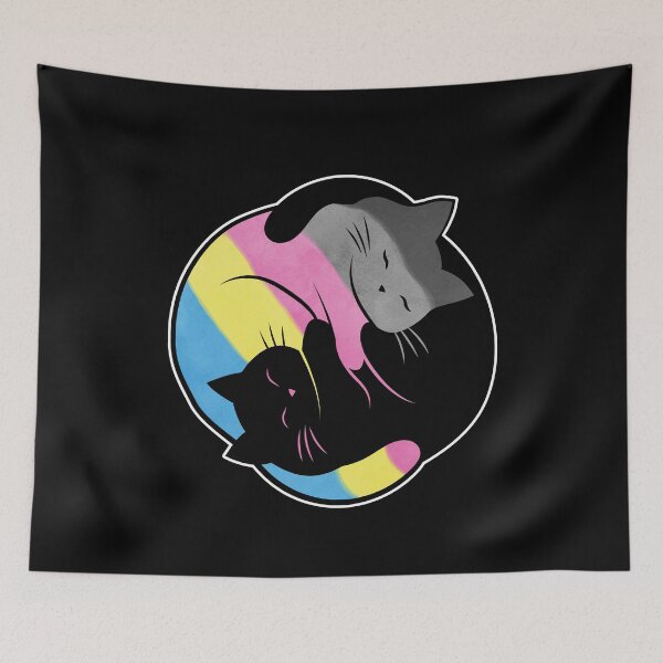 Item preview, Polygender Yin Yang Cat LGBT Pride Flag designed and sold by Clara Hollins.