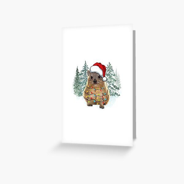 Aperçu de l'œuvre Pull de Noël drôle de Hyrax, pull animal de vacances, pull d'hiver mignon, col rond de Noël humoristique, sweat-shirt festif hilarant créée et vendue par ashwinn88.