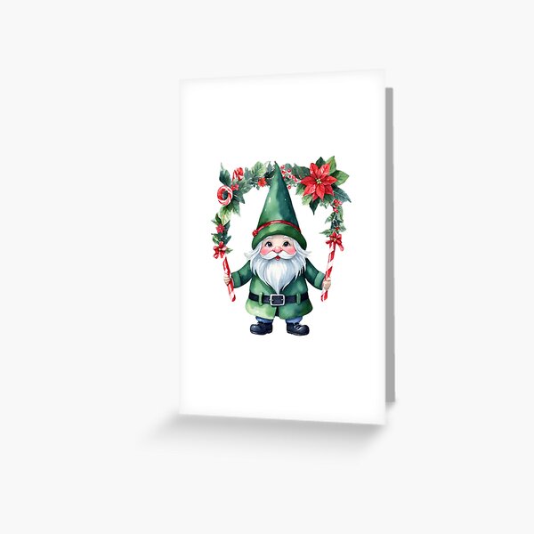Item preview, Watercolor Christmas Gnome designed and sold by silviaol.