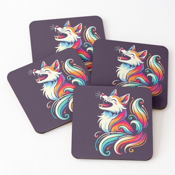 Item preview, Vibrant Kitsune Fox - Colorful Japanese Spirit Animal designed and sold by Victor Shadehorn.