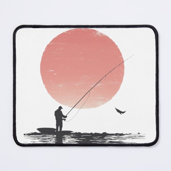 Item preview, A silhouette of a fisherman designed and sold by JOTAMIKE.
