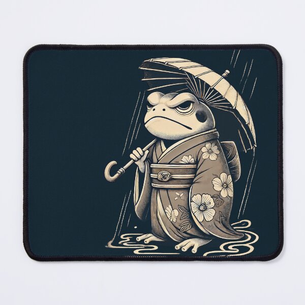 Item preview, Grumpy Japanese Frog in Kimono - Traditional Japan Art Style designed and sold by Victor Shadehorn.