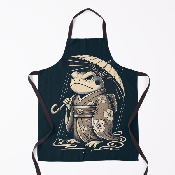 Item preview, Grumpy Japanese Frog in Kimono - Traditional Japan Art Style designed and sold by Victor Shadehorn.
