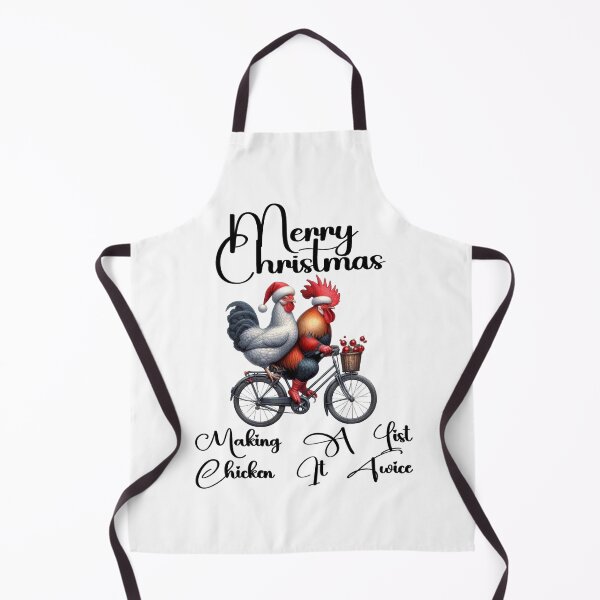 Item preview, Merry Christmas Making A List Chicken It Twice Chicken Cycle designed and sold by Creat-Des.