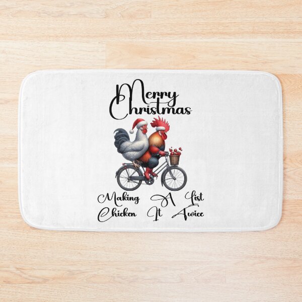 Item preview, Merry Christmas Making A List Chicken It Twice Chicken Cycle designed and sold by Creat-Des.