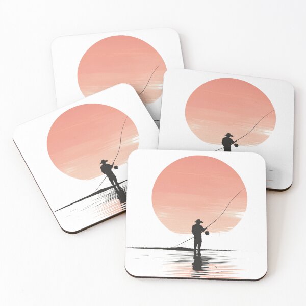 Item preview, A silhouette of a fisherman holding a fishing rod designed and sold by JOTAMIKE.