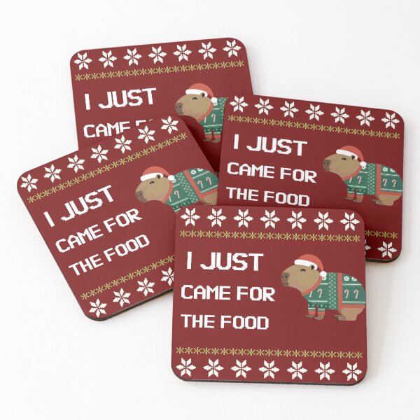Item preview, Suéter navideño feo y divertido de capibara: "Solo vine por la comida" designed and sold by SixElements.