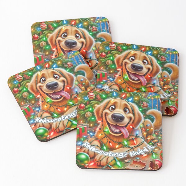 Item preview, Golden Retriever’s Holiday Mischief designed and sold by gleefulme.