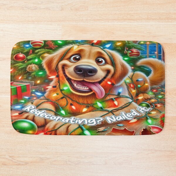 Item preview, Golden Retriever’s Holiday Mischief designed and sold by gleefulme.