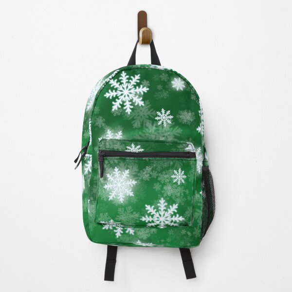 Item preview, White Snowflakes - Green (background) Holiday Magic :) designed and sold by Myriel-Myriel.