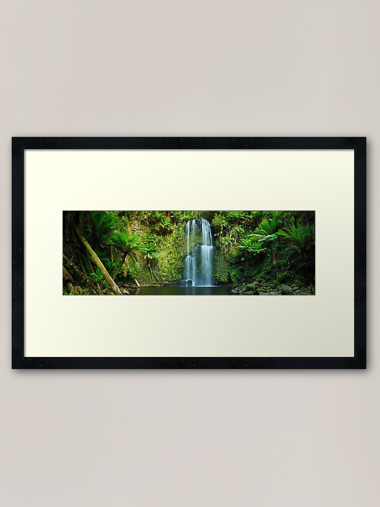 Thumbnail 1 of 7, Framed Art Print, Beauchamp Falls, Otways, Great Ocean Road, Victoria, Australia designed and sold by Chockstone.