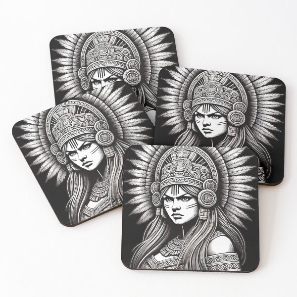 Item preview, Aztec Princess Warrior Latina Mexicana Tribal Art designed and sold by Victor Shadehorn.
