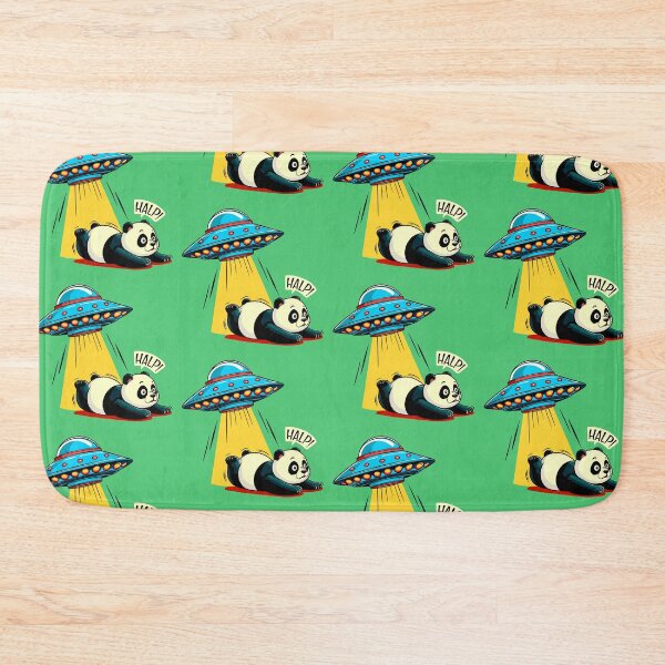 Item preview, Panda Bear Fleeing Alien Abduction designed and sold by Ghost on Toast.
