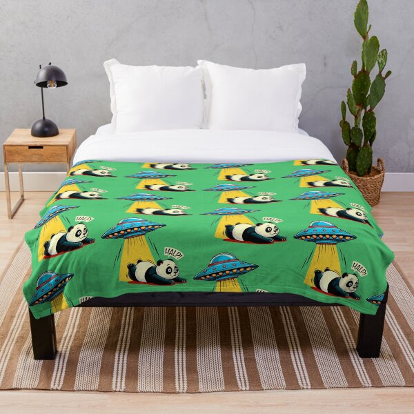 Item preview, Panda Bear Fleeing Alien Abduction designed and sold by Ghost on Toast.