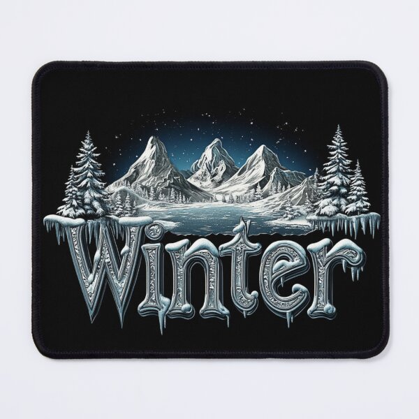 Item preview, A_captivating_3D_render_of_the_word_Winter_illustrate designed and sold by JOTAMIKE.