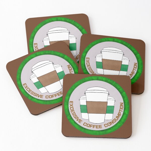 Item preview, Excessive Coffee Consumption Merit Badge designed and sold by AdventuresOy.