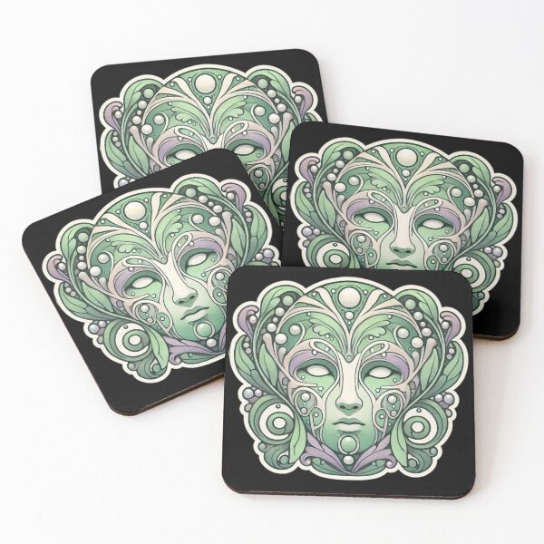 Item preview, Art Nouveau Greenman Print designed and sold by PinUpPizzazz.