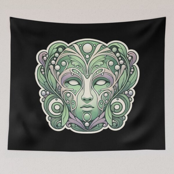 Item preview, Art Nouveau Greenman Print designed and sold by PinUpPizzazz.