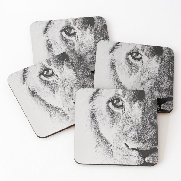 Item preview, stunning fierce lion sketch print designed and sold by dcrc.