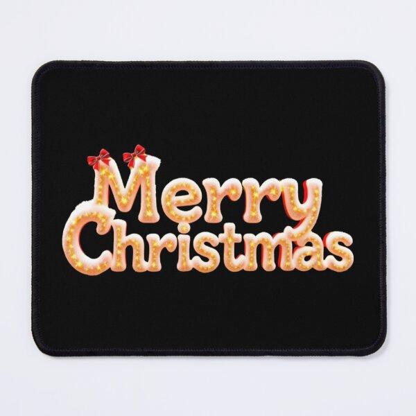 Item preview, Flaming Merry Christmas With Two Red Bow designed and sold by Dakson Design - Fantasy Art.