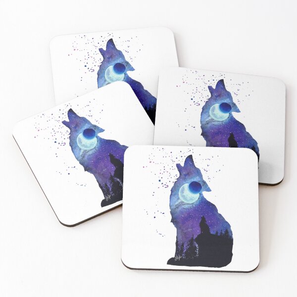 Item preview, Lone Wolf Watercolor Animal Silhouette  designed and sold by SkyesDaydreams.