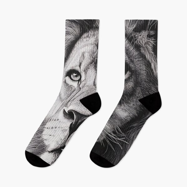 Item preview, stunning fierce lion sketch print designed and sold by dcrc.