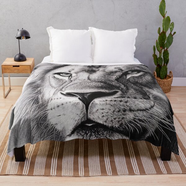 Item preview, stunning fierce lion sketch print designed and sold by dcrc.