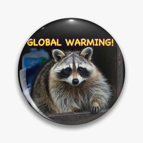 Item preview, Global Warming Raccoon designed and sold by zombiemama.