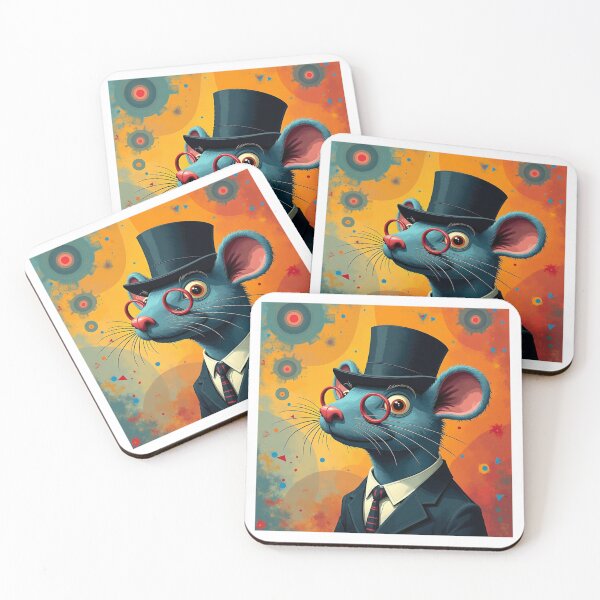 Item preview, Sophisticated Whiskers: The Dapper Blue Mouse designed and sold by lolawycz.