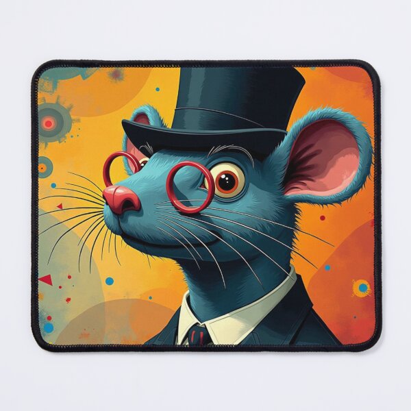 Item preview, Sophisticated Whiskers: The Dapper Blue Mouse designed and sold by lolawycz.