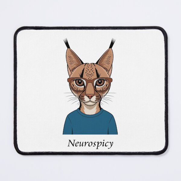 Item preview, Neurospicy Caracal in Glasses – Fun and Quirky Design designed and sold by ndmedia.
