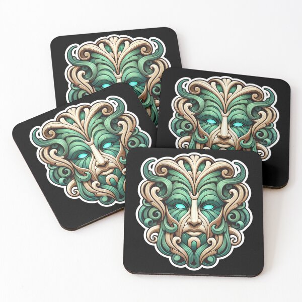Item preview, Art Nouveau Greenman Print designed and sold by PinUpPizzazz.