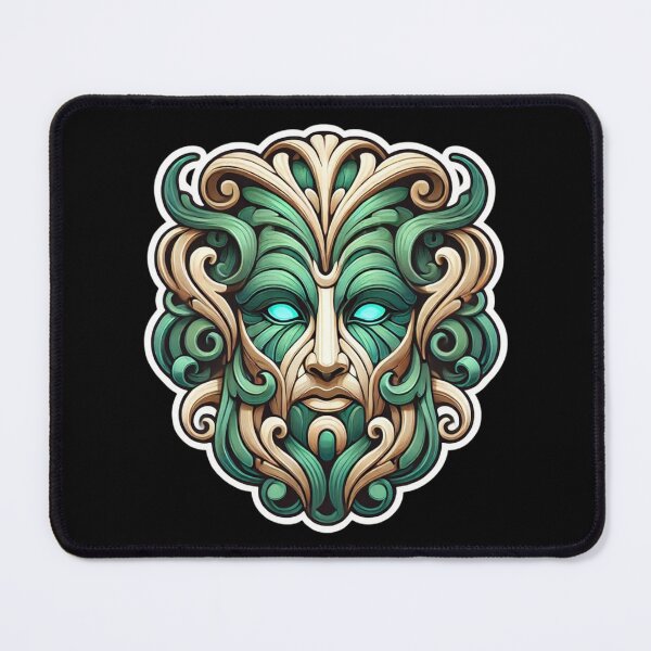 Item preview, Art Nouveau Greenman Print designed and sold by PinUpPizzazz.