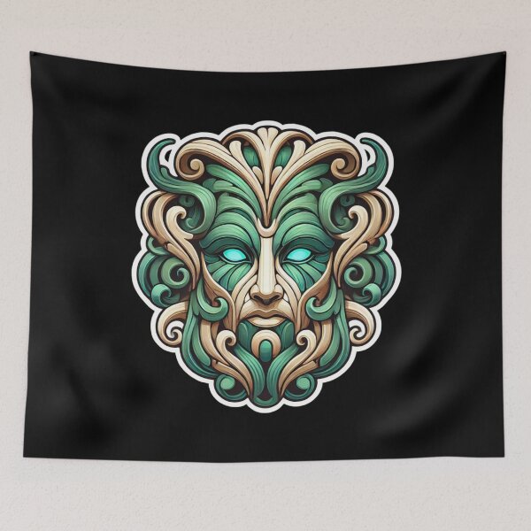 Item preview, Art Nouveau Greenman Print designed and sold by PinUpPizzazz.