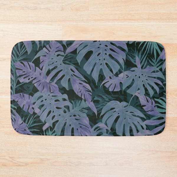 Item preview, #F442: Blue Ripped Leaf On Dark, Hawaiian Flower Power designed and sold by FarStarL33.