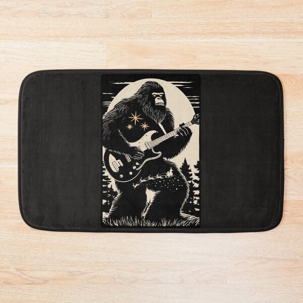 Item preview, Jazz Bassist Christmas Bigfoot Playing Electric Guitar Musician designed and sold by FociCreate.