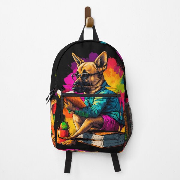 Item preview, German Sheppard dog reading books designed and sold by Furrifico.